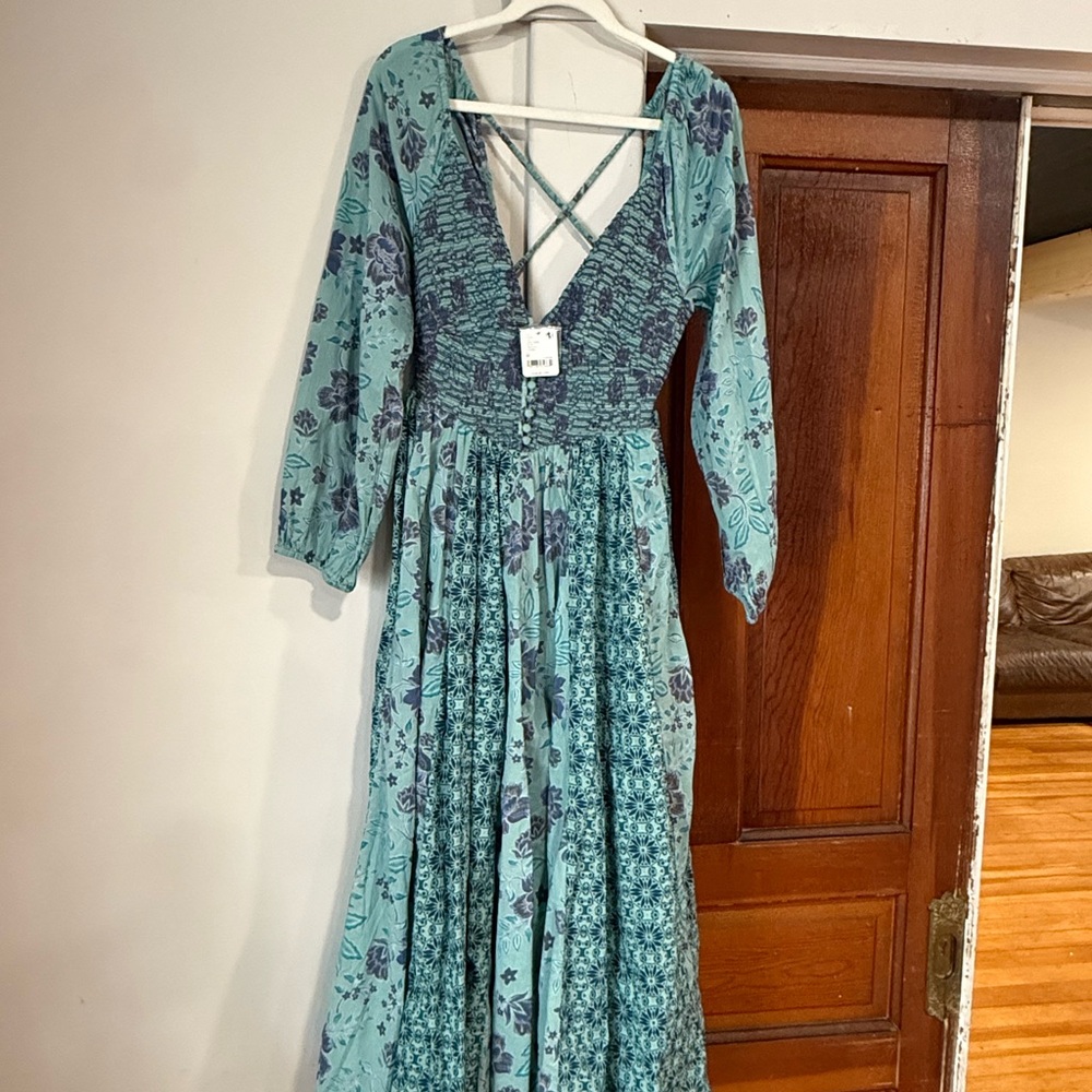 Floral Blue Maxi Dress